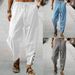 Men's Clothing Men's Cotton And Linen Button Drawstring Elastic Waist Solid Color Comfortable Breathable Trousers Beach Pants_viptrois.com