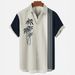 Men's Clothing Summer New Style Plus Size Men's Casual Slim Fashion 3D Printed Short Sleeve Shirt, Men's Shirt_viptrois.com