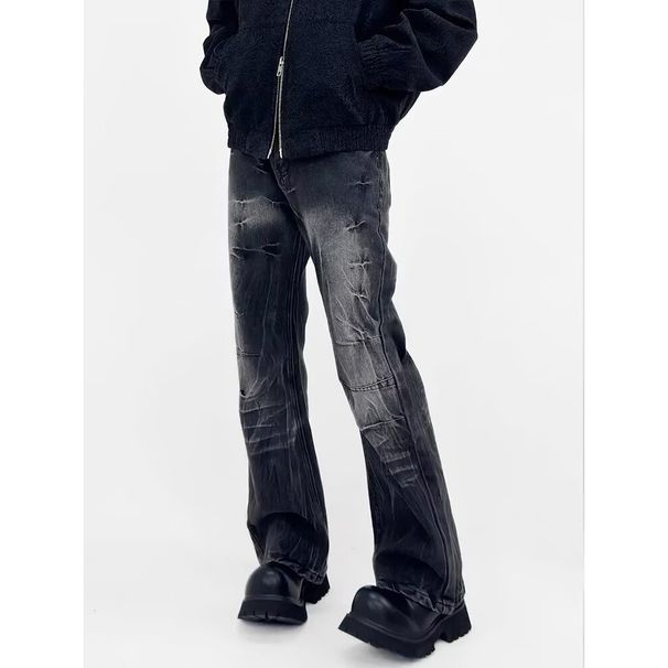 Trendy, Minimalist Japanese Style Relaxed And Fashionable Jeans, Stylish And Trendy, Harajuku Style, Versatile, Instagram Worthy, And Artistic._viptrois.com