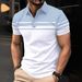 Cross-Border Fashion 3DPolo Shirt Summer Simple Pattern Printed Short Sleeve T-Shirt Casual Top Striped Men's Clothing_viptrois.com