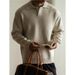 Pure Mixed Color Italian Style Lapel Half-Zip Knit For Men 2025 Autumn Winter Loose Lazy Polo Yarn Sweater_viptrois.com