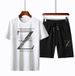 Men's Clothing suit new spring and summer men's youth sports two-piece suit fashionable simple short-sleeved T-shirt half-length pants matching_viptrois.com