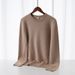 Men's Slim Fit Knit Sweater - Soft Round Neck Long Sleeve Pullover For Winter & Fall, Breathable & Stretchy, Machine Washable_viptrois.com