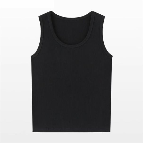 Summer Men's Sports Fitness Ribbed Vest Style Slim Fit Breathable Solid Color Wide Shoulders Top For Fitness_viptrois.com
