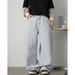 Vintage Distressed Wide-Leg Jeans For Men, Autumn New Straight Loose Trendy Brand Oversized Basic Versatile Pants_viptrois.com