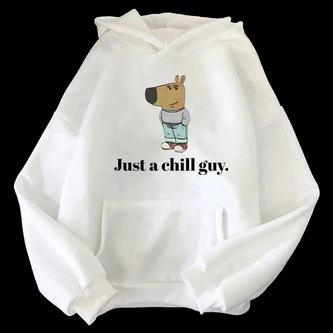 Printed I'm Just A Chill Guy Funny Dog Cartoon Fan Christmas Gift Men's Hoodie_viptrois.com
