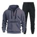 Men's 2-Piece Hoodie Sweatshirt Set With Zipper & Multi-Pockets – Casual Sportswear For Everyday Comfort | Lightweight Polyester_viptrois.com