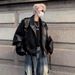 Men's Clothing Shoulder Padded Motorcycle Leather Jacket Autumn High End Short Trendy Loose And Handsome Pu Leather Jacket_viptrois.com