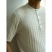 Men's Clothing Casual Henley Collar Knitted Short Sleeved T Shirt Men's Summer New Retro Versatile Casual Tops_viptrois.com