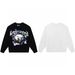 Brand Eagle Print Unisex Crew Neck Sweatshirt, Trendy Loose Fit, Long Sleeves_viptrois.com