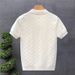 Men's High Quality Short Sleeve Polo Shirt Casual Knitwear Thin Summer Style Trendy Inner Layer Base Shirt for Export_viptrois.com