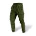 Men's Casual Loose Large Size Speed Woven Trousers Multi-Pocket Sports Overalls Breathable Cotton Blends For All Seasons_viptrois.com