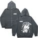 Hoodie Sweatshirt Gothic High Street Full Zipper Oversized Unisex Streetwear Y2 Jacket_viptrois.com