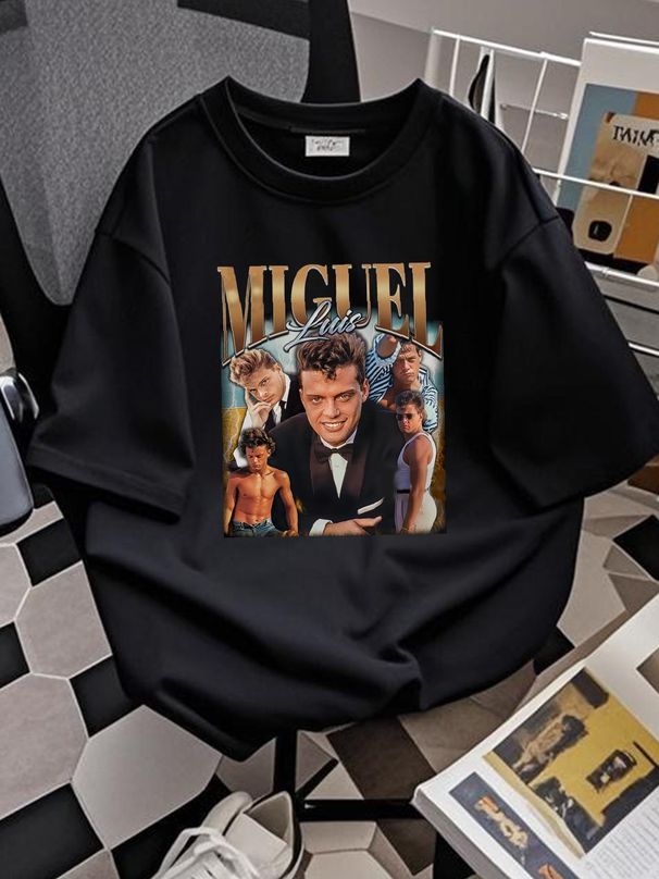 LUIS MIGUEL I T Shirt Lui Streetwear Summer Unisex Fashion Versatile Breathable Graphic Slightly Casual Designer Clothes Stretched Homme Soft_viptrois.com