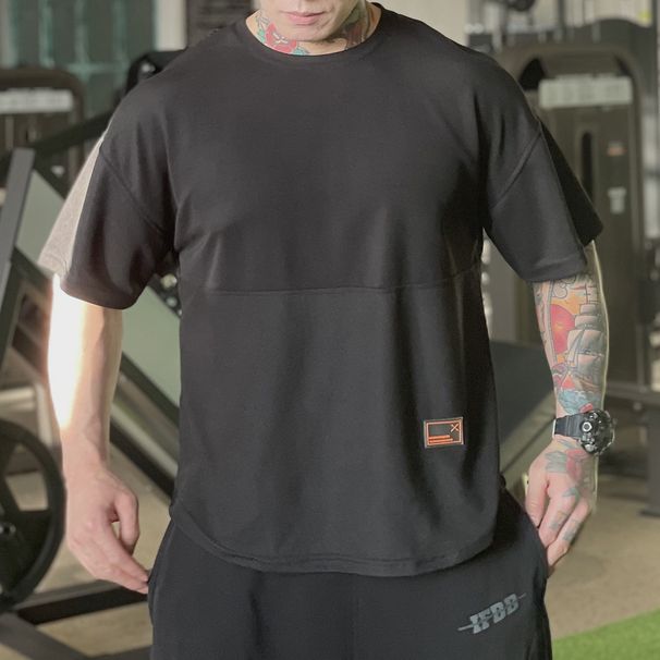 Men's Clothing Short Sleeved Sports Fitness T Shirt Loose Half Sleeved Iron Basketball Quick Drying Training Clothes_viptrois.com