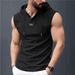 Men's Clothing Summer Vest Hooded Casual Sleeveless T Shirt_viptrois.com