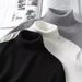 Women’s Clothing autumn and winter new high neck sweater for men Korean style trendy half knitted sweater inner wear bottoming shirt versatile youth_viptrois.com