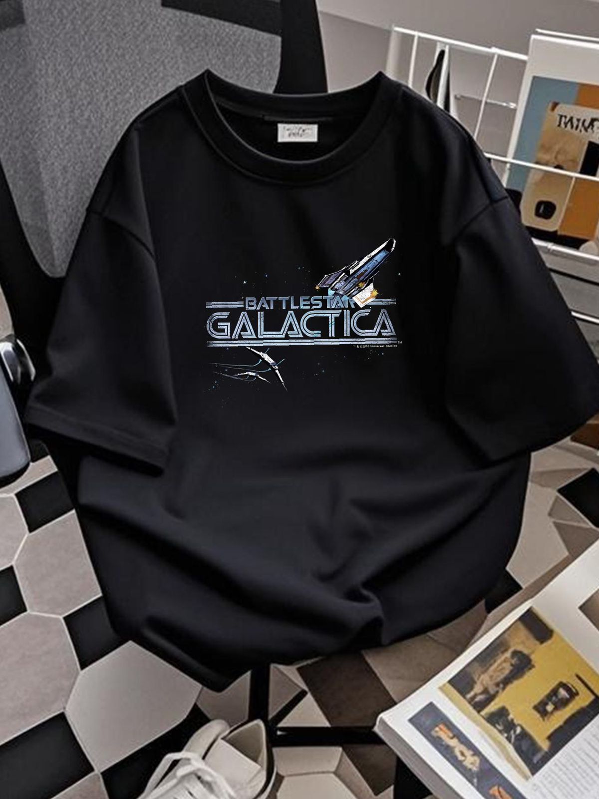 Battlestar Galactica Cylon Persuit - Men's Regular Fit T-Shirt Stylish Casual Fashion Slightly Homme Soft Streetwear Summer Top For Everyday Wear_viptrois.com