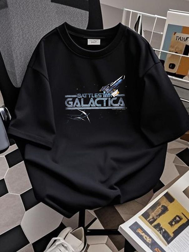 Battlestar Galactica Cylon Persuit - Men's Regular Fit T-Shirt Stylish Casual Fashion Slightly Homme Soft Streetwear Summer Top For Everyday Wear_viptrois.com