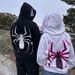 2023 Halloween Unique Men And Women Sweatshirt Y2K Couple Large Size Spider-Man Zip Hoodie_viptrois.com