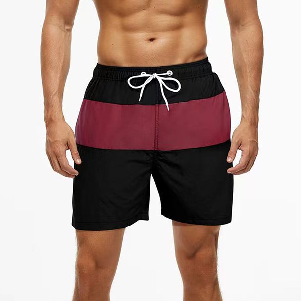 Men's Clothing Summer Quick Drying Beach Shorts Men's Gradient Striped Shorts_viptrois.com