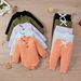 Baby clothing Autumn and winter children's two-piece long sleeve jumpsuit for boys and girls with trousers base_viptrois.com