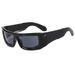 New Electroplated Silver Frame Sunglasses Gold Frame Fashion Cyberpunk Hip Hop Sunglasses Personality_viptrois.com