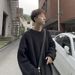 Loom Loom Hong Kong Solid Color Men Autumn Winter Vintage Japanese Style Lazy Knitted Youth Trend Korean Version Loose Sweater_viptrois.com