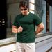 Men's Clothing Slim Round Neck Short Sleeve Towel Cloth Personality T Shirt_viptrois.com