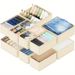 3-Piece Set Foldable Fabric Storage Drawers For Underwear, Socks & Clothes - Small, Medium & Large Organizer Bins For Closet, Dresser & Home_viptrois.com