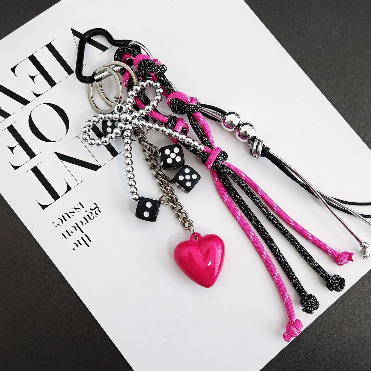Bag Pendant Mix And Match The Extremely Complicated Pendant Metal Style Bow Beaded Braided Rope Keychain_viptrois.com
