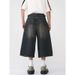 Retro Loose Wide Leg Straight Cropped Jeans Men's Design Hot Selling Denim Pants_viptrois.com