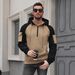 Men's Zip-Up Hooded Sweatshirt With Arm Pockets - Thick Fleece Lining, Winter Casual Pullover For Outdoor & Gym_viptrois.com