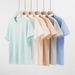 Men's Clothing Heavy Cotton Short Sleeved T Shirt Loose Solid Color Bottoming Shirt Trendy T Shirt_viptrois.com