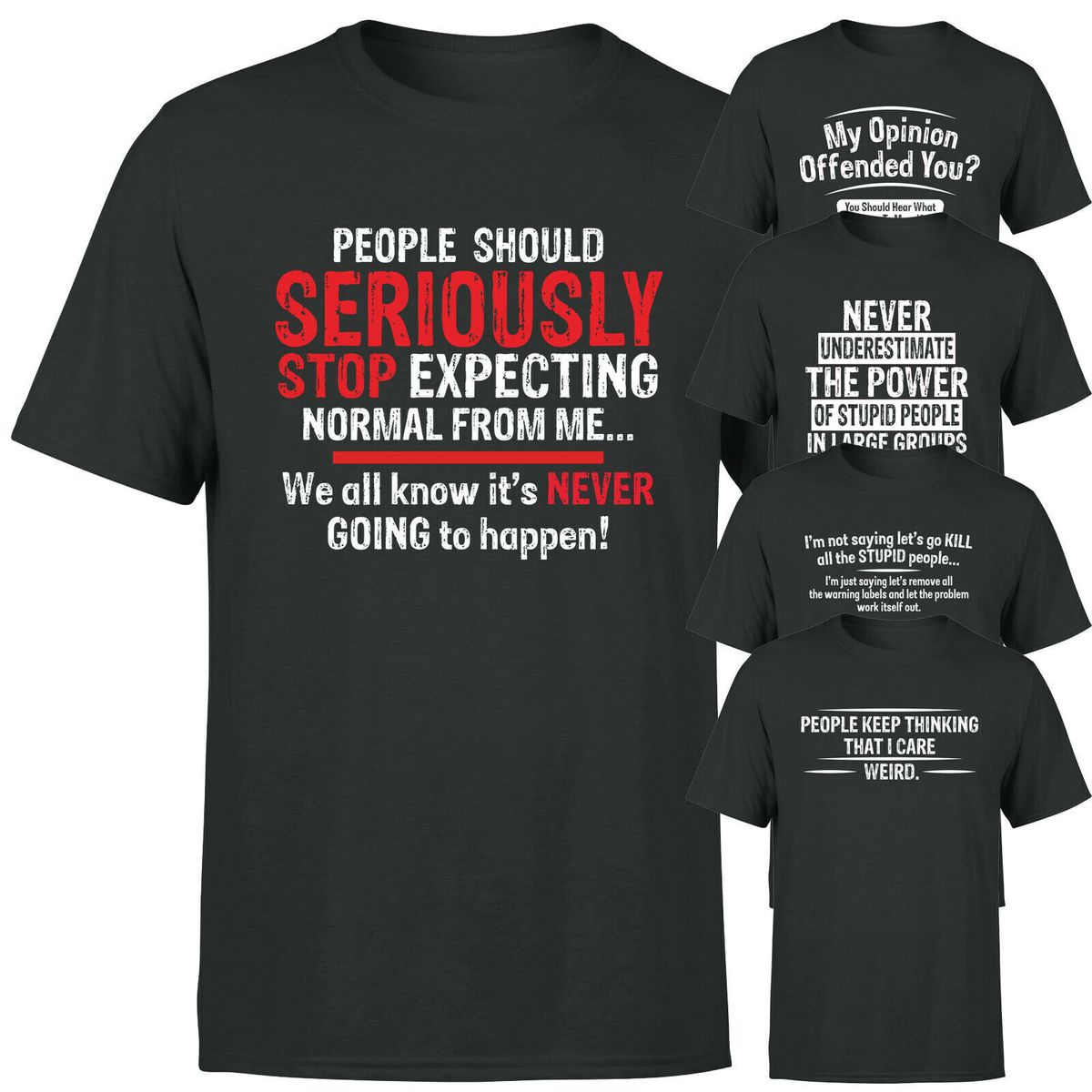 Sarcastic Sarcasm Funny Unisex T Shirt Mens Womens Tees Top Humour Joke Quote Novelty Black Tee #A_viptrois.com