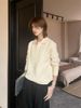 Pure Gray Ribbed Striped Knit Polo Shirt For Men, Autumn New Stretch Slim Fit Waist-Cinching Top, Turn-Down Collar Sweater_viptrois.com