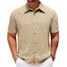 Men's Clothing Foreign Trade Men's Clothing European And American Sexy Hollow Jacquard Shirt Summer Casual Short Sleeve Lapel Shirt A0401_viptrois.com