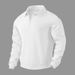 Vintage Heavyweight Jacquard Zip-Up Hoodie For Men - Relaxed Fit Long Sleeve Pullover With Stand Collar (White, Navy, Black, Khaki, Light Gray)_viptrois.com