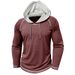 Men's Hooded Pullover Long Sleeved Sweatshirt T Shirt_viptrois.com