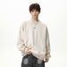 Nordmann Heavyweight Crew Neck Sweatshirt For Men, Autumn New Style, Textured Embroidery, Suede, Trendy Brand, Raglan Sleeve_viptrois.com