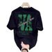 Men's Clothing Cotton American Trendy Brand T Shirt With Letter Printing, Handsome Men's Short Sleeved Summer Round Neck All Match Half Sleeved Top_viptrois.com