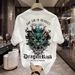 Men's Clothing Summer Heavyweight Cotton Short Sleeved T Shirt Trendy Brand Ins Loose Casual Round Neck Printed T Shirt Trendy Half Sleeve_viptrois.com