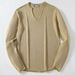 Men's Clothing Spring Autumn Pullover Knit Sweater V-neck Wool Thin Base Shirt SY0064_viptrois.com