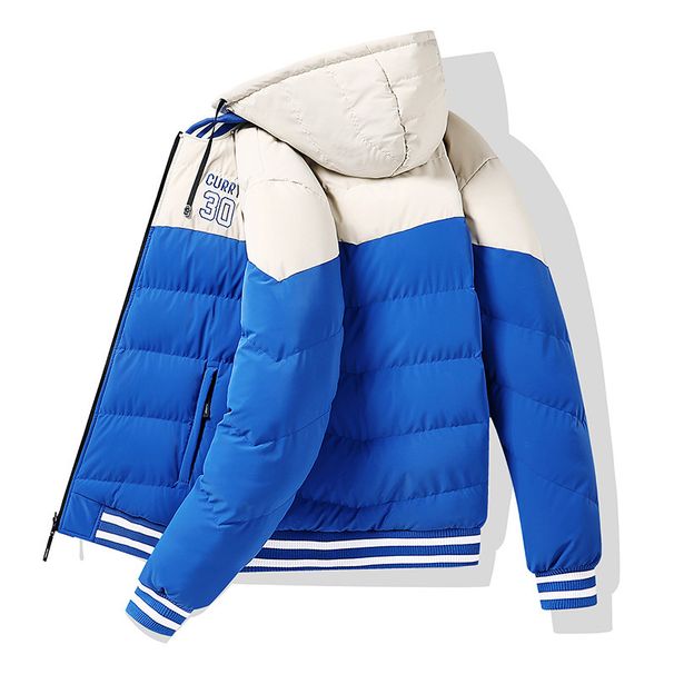 Men's Clothing Cotton Jacket For Men New Winter Color Contrast Youth European And American Printed Design Trendy Double Sided Hooded Jacket For Men_viptrois.com