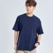Men's Clothing Pure Cotton 280g Double Yarn Heavy Drop Shoulder Loose Version Trendy Brand Bottoming Shirt Short Sleeved T Shirt_viptrois.com