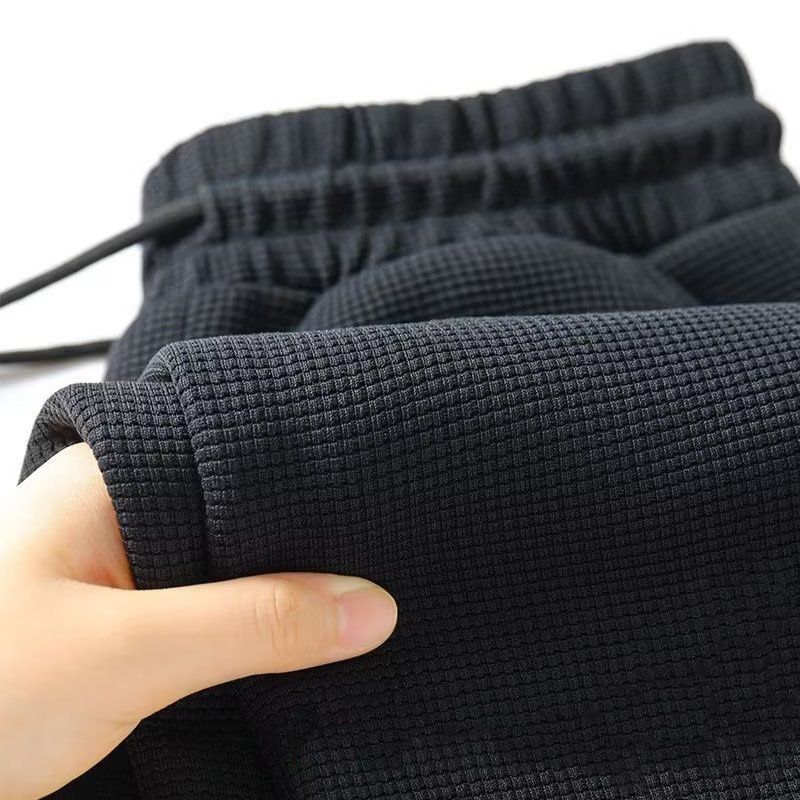 Pants Men's Trendy All Match Large Size Trendy Brand Fat Man Ins Loose Drawstring Straight Sports Pants Casual Pants_viptrois.com