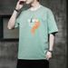 Men's Summer Short Sleeved T-shirt Loose Short Sleeved Printed Top_viptrois.com