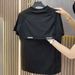 Men's Clothing Summer Fashion Breathable Quick Drying Casual Sports Suit Men's Ice Silk Elastic Trendy Versatile Short Sleeved Shorts Two Piece Suit_viptrois.com