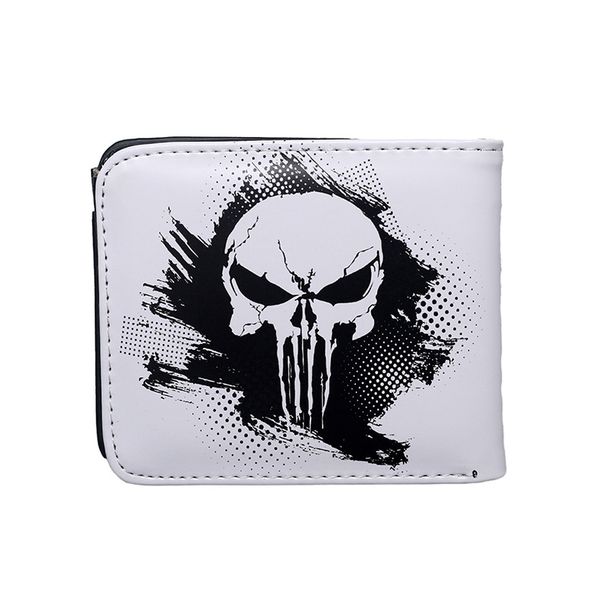 Men's Wallet Wallet Bat Skull Short Wallet Retro Skull Printed Men's And Women's Zipper Coin Purse_viptrois.com