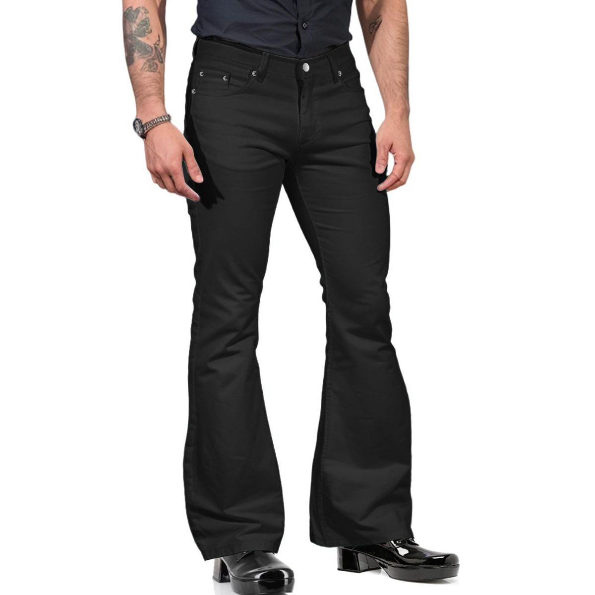 Man's clothing Men's casual vintage flare pants_viptrois.com